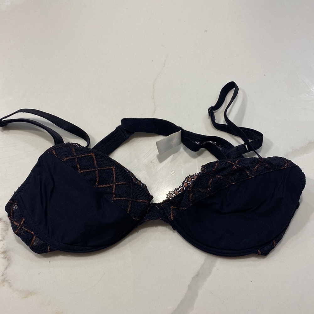 Black bra with lace
